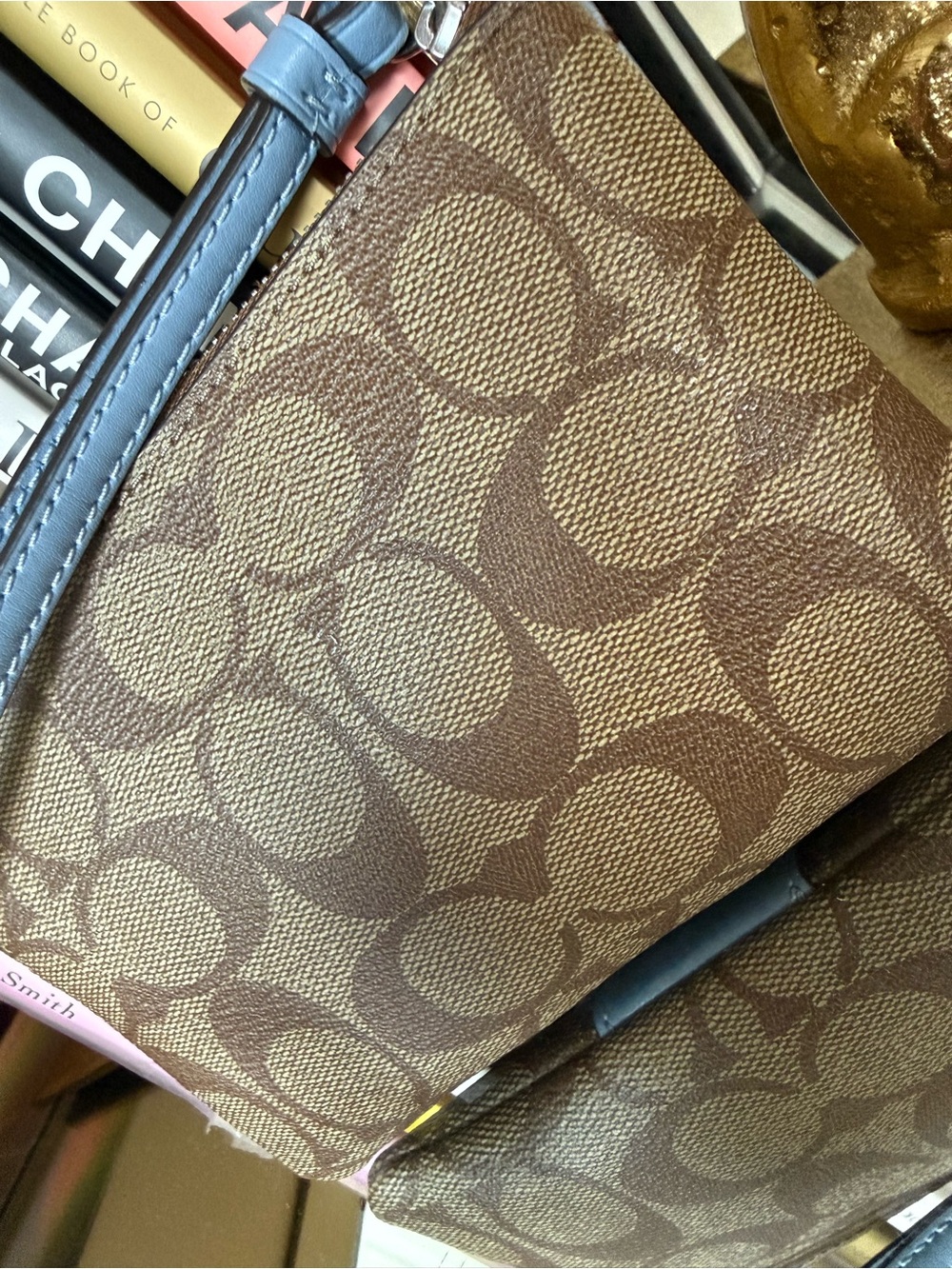 Coach signature C current canvas and leather wristlet pouch - Picture 6 of 9